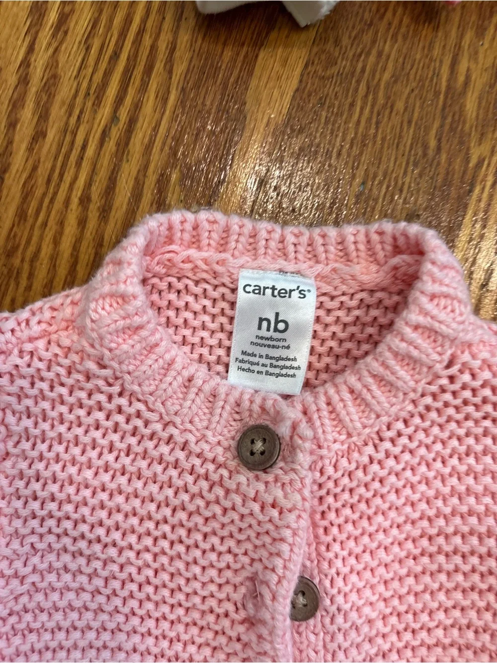 Carter's newborn baby girl bundle sweater hoodie Pink Knit Baby Cardigan floral